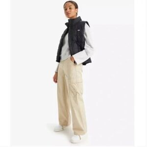 Levi's Womens 94 Baggy Pants Cargo y2k khaki Size 28